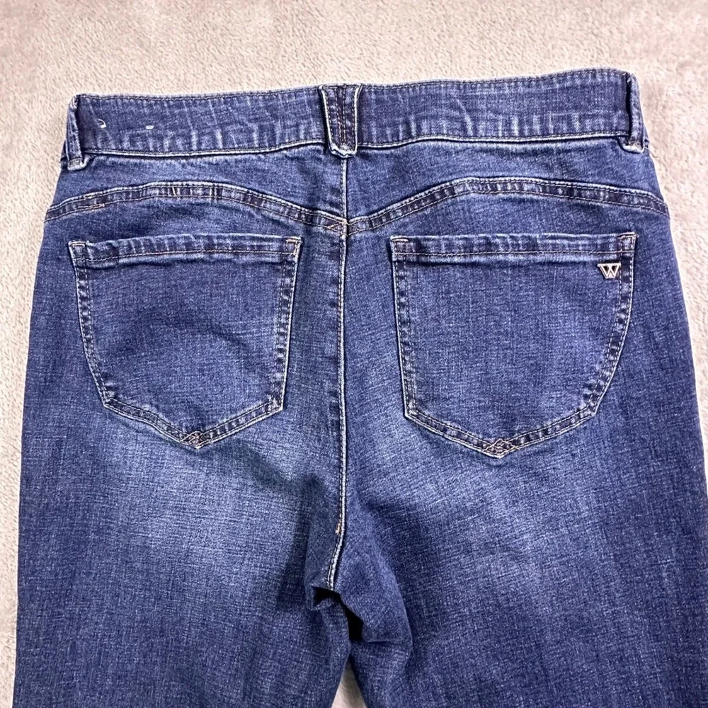 Wit & Wisdom Ab-solution Blue Cropped Flare Distressed‎ Jeans Size 10 W31